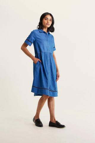 Maxine Denim Dress In Denim Wash