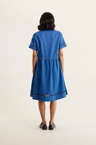 Maxine Denim Dress In Denim Wash