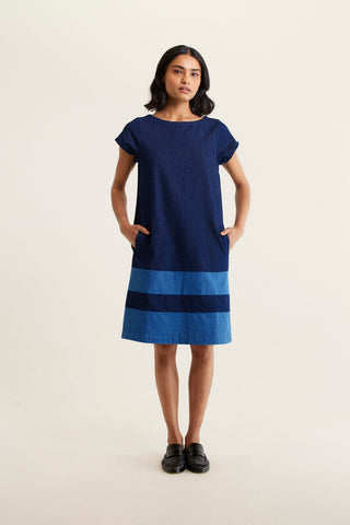 Connie Dress In Indigo  Denim