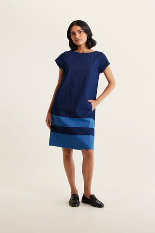 Connie Dress In Indigo  Denim