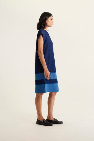 Connie Dress In Indigo  Denim