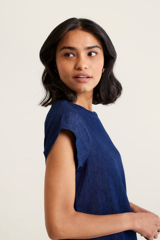 Connie Dress In Indigo  Denim