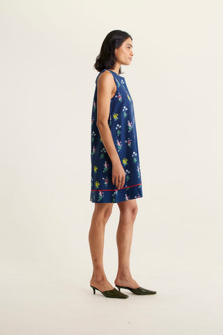 Jodie Dress in Navy Lily Print