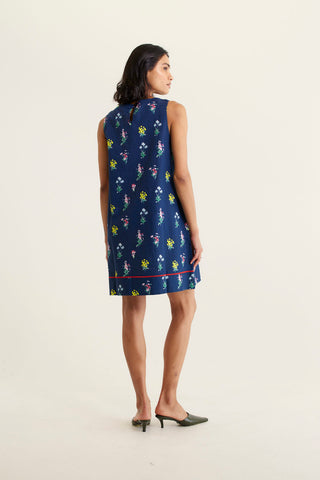 Jodie Dress in Navy Lily Print