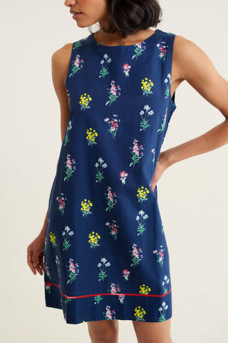 Jodie Dress in Navy Lily Print