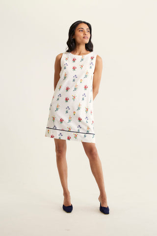 Jodie Dress in Ivory Lily Print