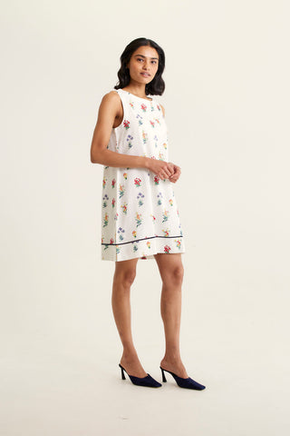 Jodie Dress in Ivory Lily Print