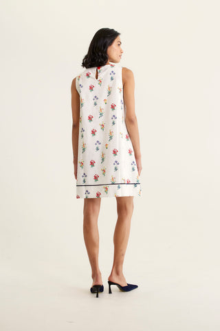 Jodie Dress in Ivory Lily Print