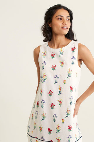 Jodie Dress in Ivory Lily Print