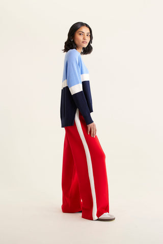 Skyline Cotton Cashmere Sweater In Cornflower