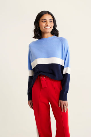 Skyline Cotton Cashmere Sweater In Cornflower