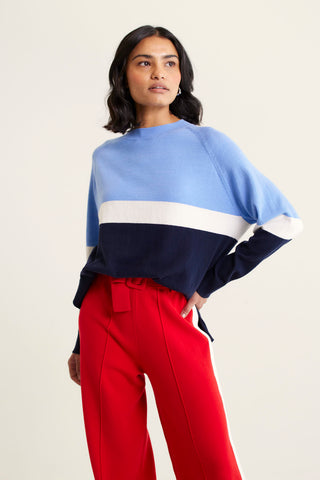 Skyline Cotton Cashmere Sweater In Cornflower