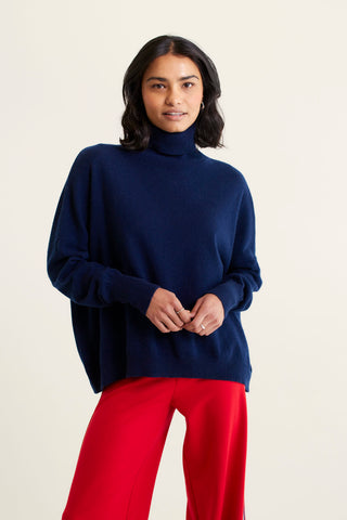 A Polo Bay Cashmere Sweater In Midnight Navy