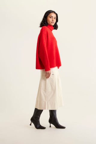 Pascale Alpaca Polo in Fire Engine