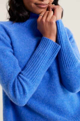 Fifi Cashmere Polo Sweater In Lagoon