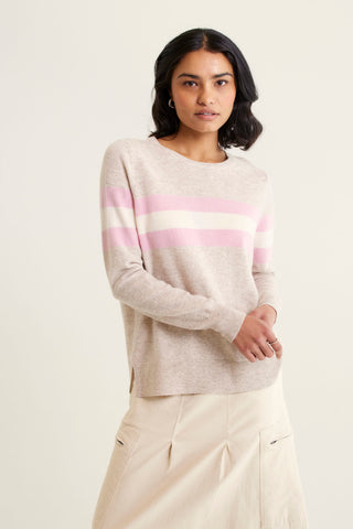 York Merino Cashmere Sweater In Beige
