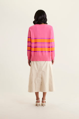 Brooklyn Cashmere Sweater In Electric Pink