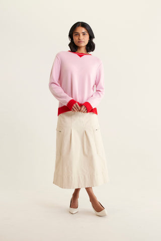 Boyfriend Cashmere Sweater In Blossom