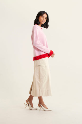 Boyfriend Cashmere Sweater In Blossom