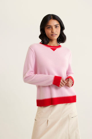 Boyfriend Cashmere Sweater In Blossom