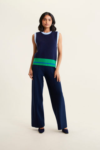 Lexington Merino Cashmere Vest In Navy