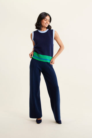 Lexington Merino Cashmere Vest In Navy
