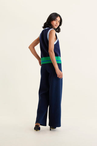 Lexington Merino Cashmere Vest In Navy