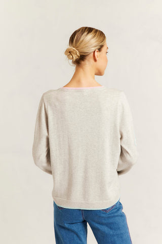 Bianca Cotton Sweater in Grey