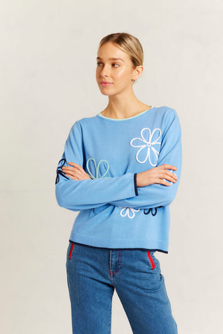 Bianca Cotton Sweater in Bluebell