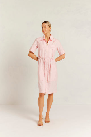 Avery Pima Cotton Dress in Petal