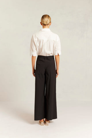 Rowena Pima Cotton Pant in Black