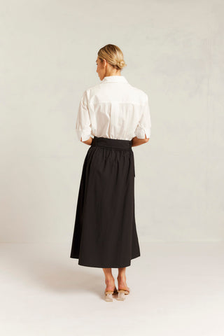 Valora Pima Cotton Skirt in Black