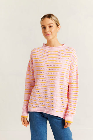 Alyssa Cotton Knit Sweater in Floss