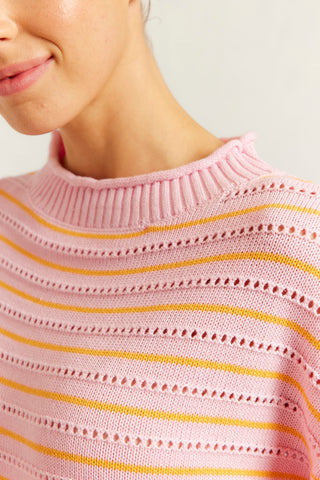 Alyssa Cotton Knit Sweater in Floss