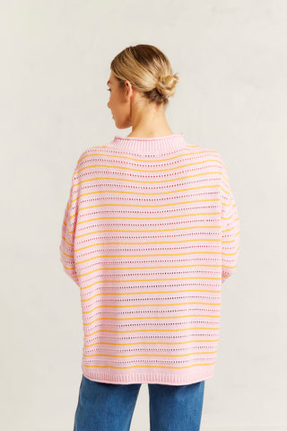 Alyssa Cotton Knit Sweater in Floss