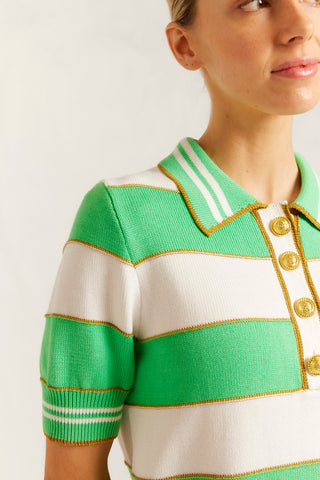 Amalfi Polo Top in Meadow