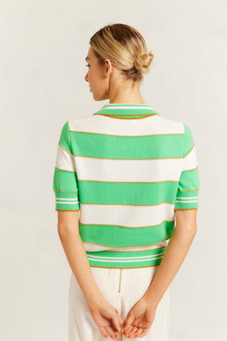 Amalfi Polo Top in Meadow