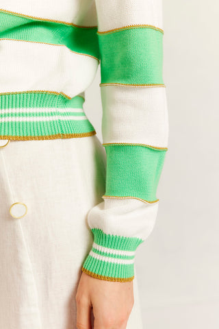 Amalfi Polo Sweater in Meadow