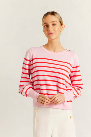 Eloise Cotton Knit Sweater in Floss