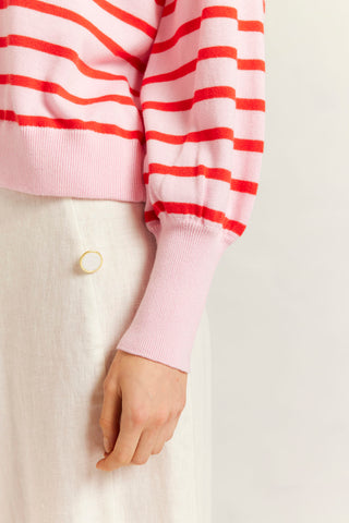 Eloise Cotton Knit Sweater in Floss