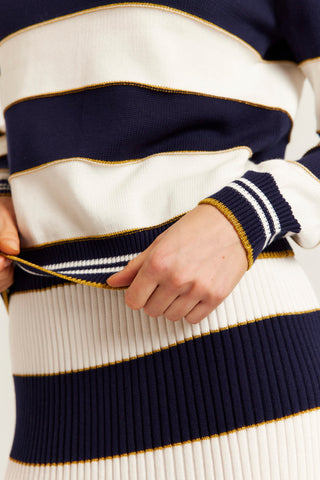 Amalfi Crew Sweater in Navy