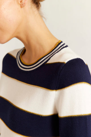 Amalfi Crew Sweater in Navy