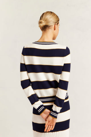 Amalfi Crew Sweater in Navy