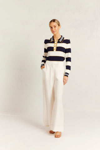 Clio Linen Pant in Ivory