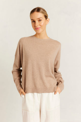 Sandy Cashmere Sweater in Cobblestone