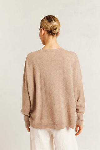 Sandy Cashmere Sweater in Cobblestone