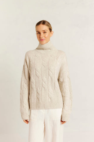 Cece Cashmere Sweater in Foil