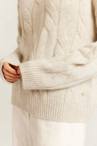 Cece Cashmere Sweater in Foil