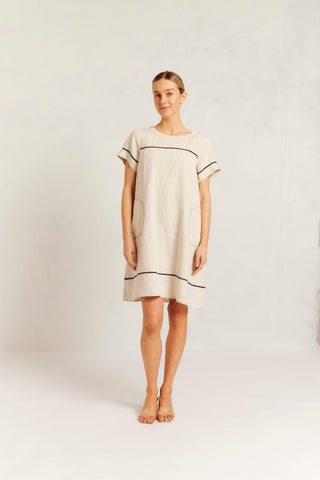 Laine Linen Dress in String