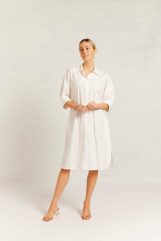 Briar Pima Cotton Dress in White